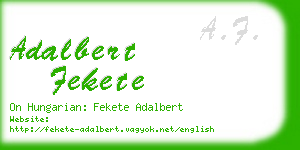 adalbert fekete business card